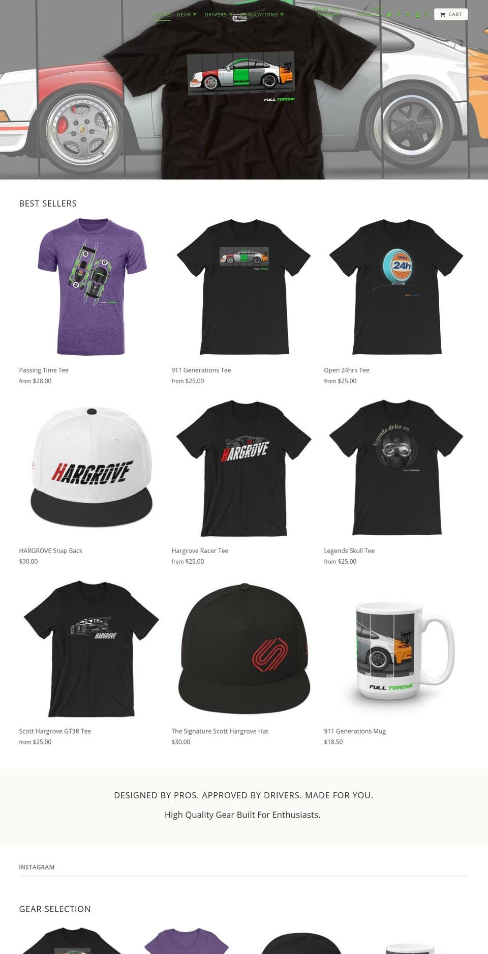 fulltorquegear.com shopify website screenshot