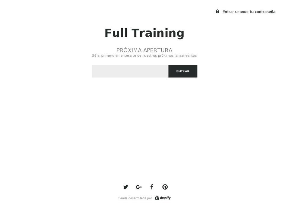 fulltraining.net shopify website screenshot