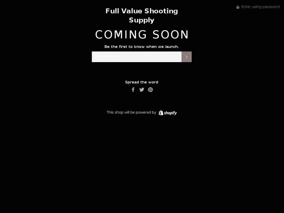 fullvalueshootingsupply.com — Shopify storefront screenshot