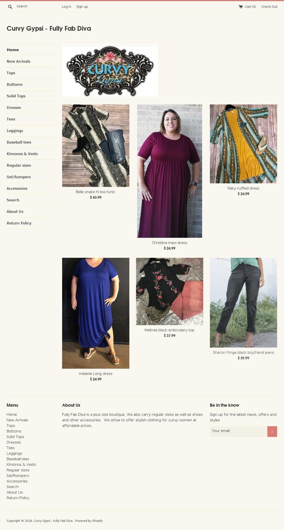 fullyfabdiva.com — Shopify storefront screenshot
