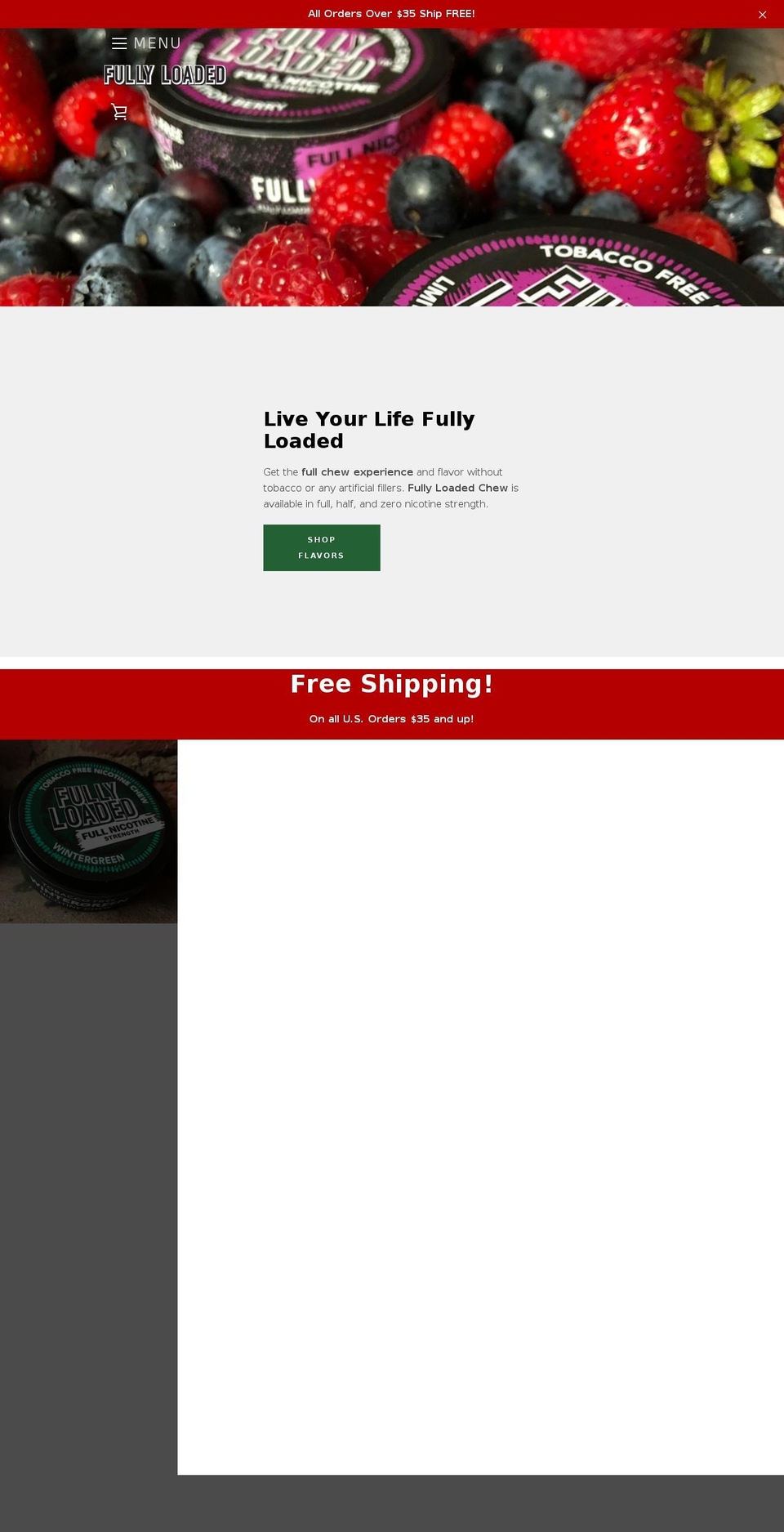 fullyloadedchew.com shopify website screenshot