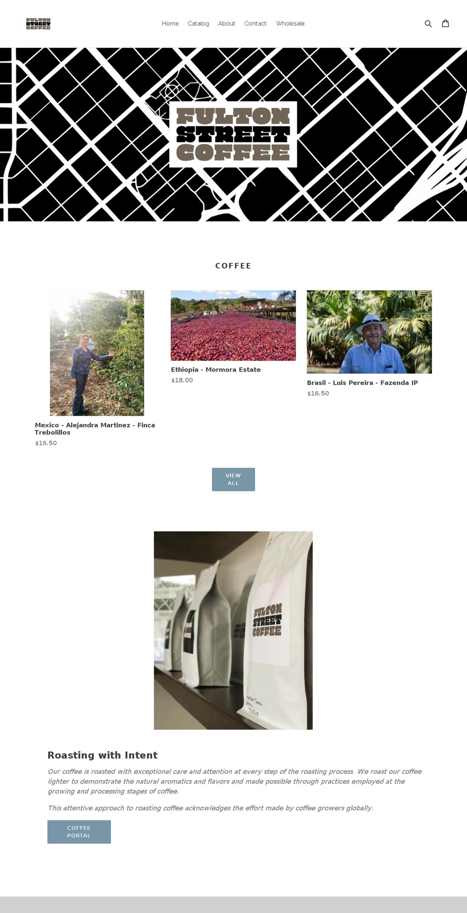 fultonstreetcoffee.com shopify website screenshot