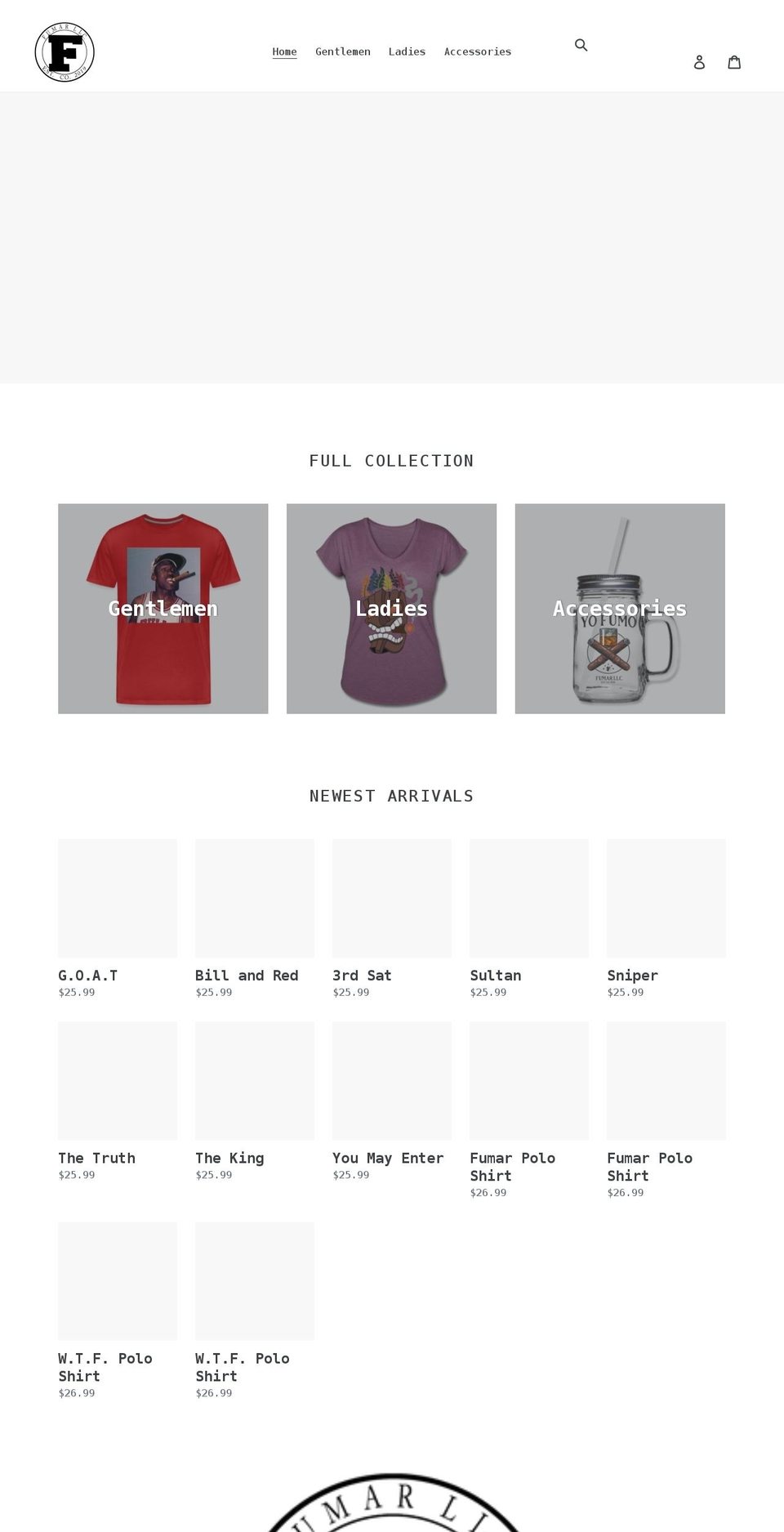 fumarllc.com shopify website screenshot