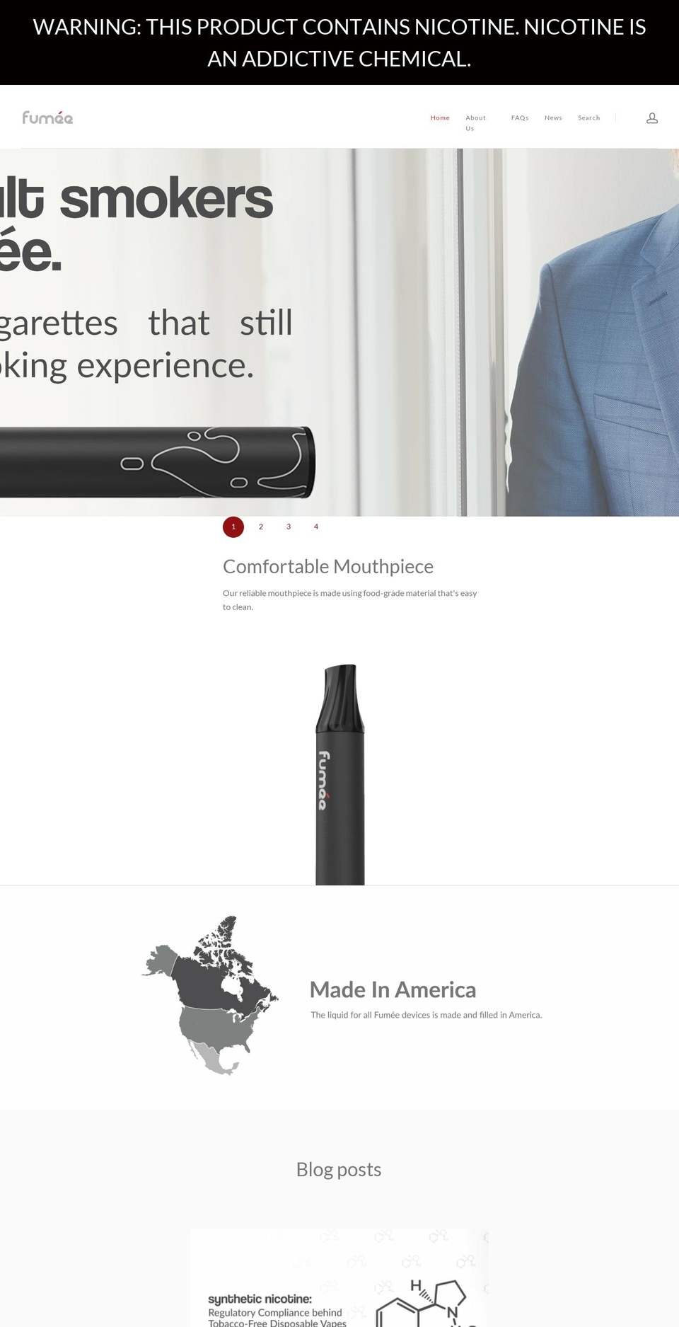 fumeevapor.com shopify website screenshot