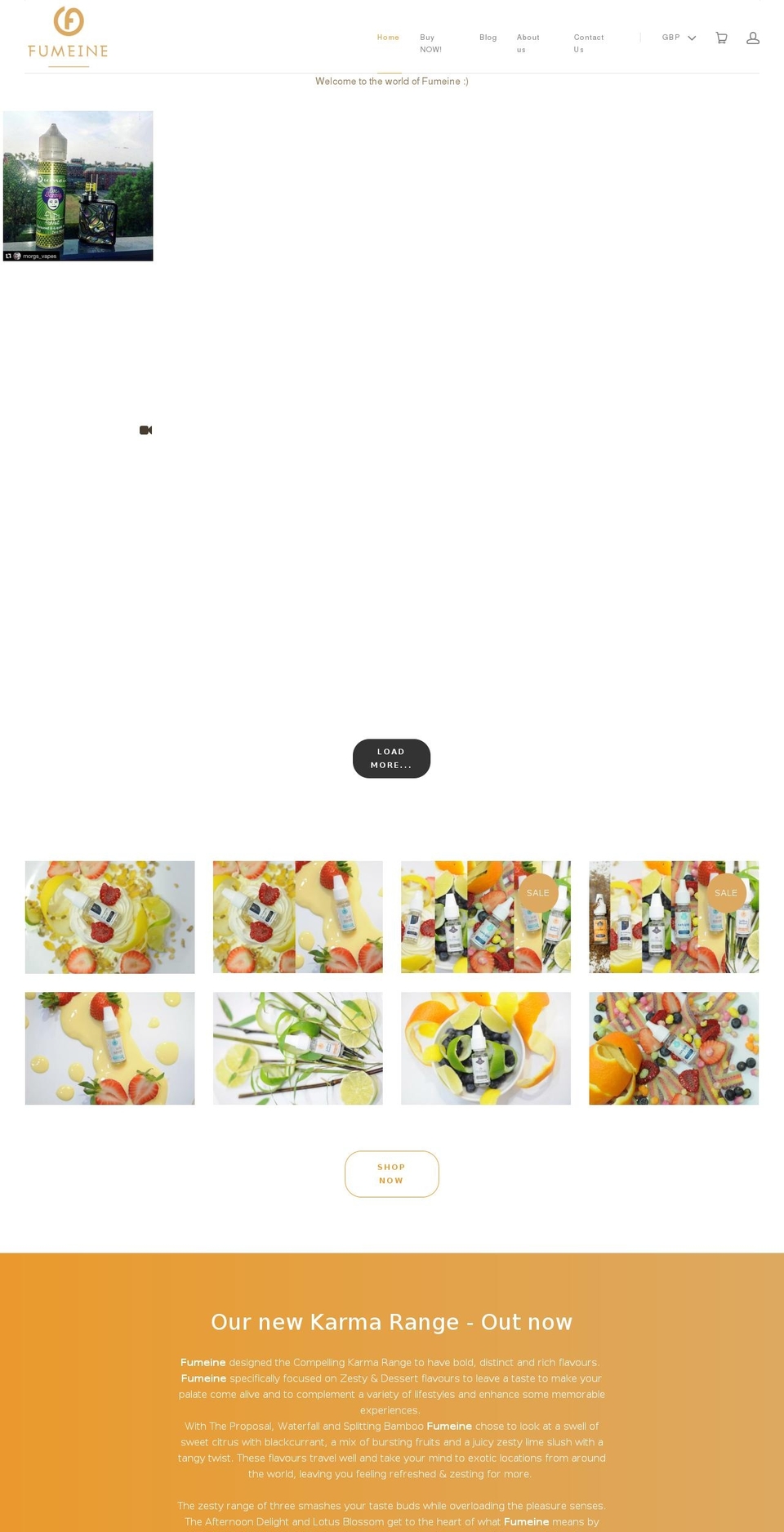 fumeine.com shopify website screenshot