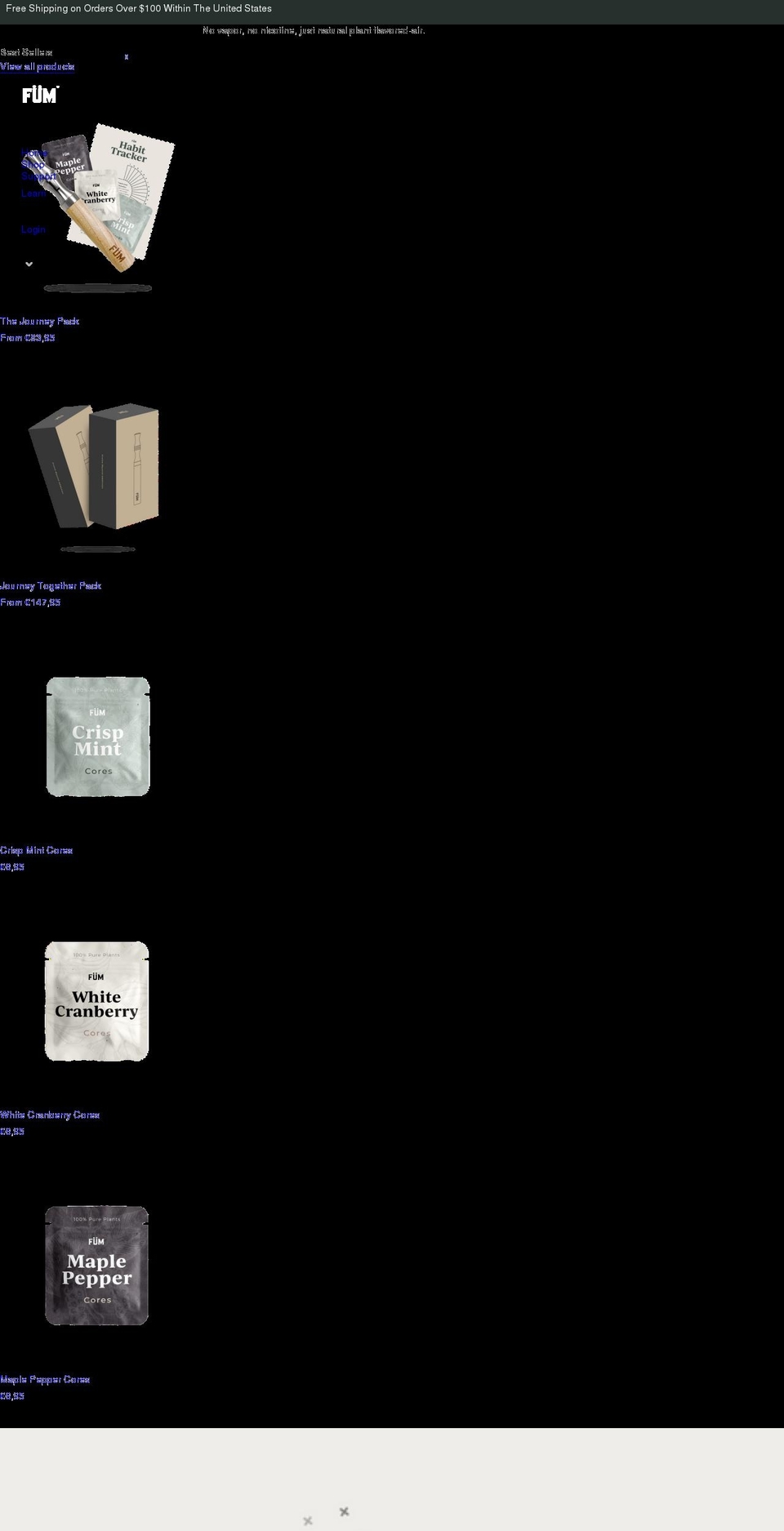 fumessential.com shopify website screenshot