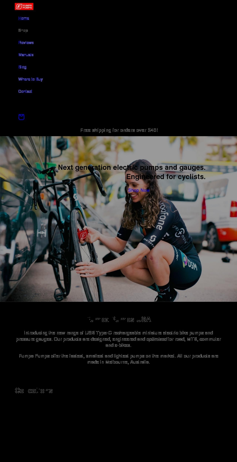 fumpapumps.com shopify website screenshot