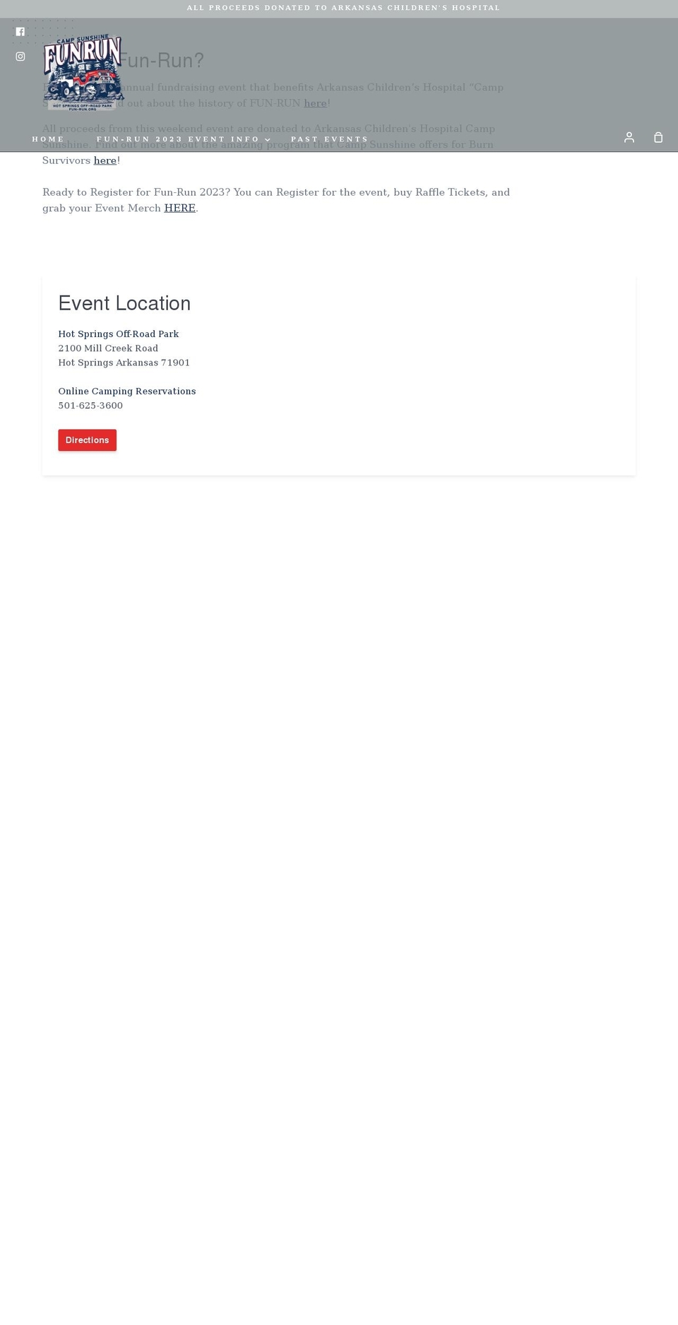fun-run.org shopify website screenshot