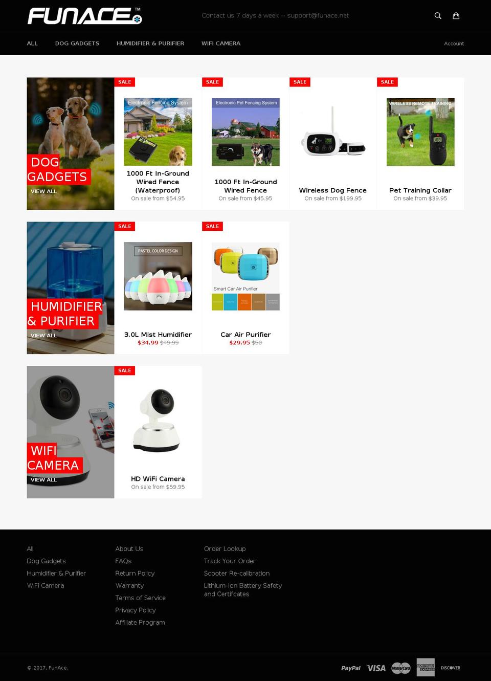 funace.net shopify website screenshot