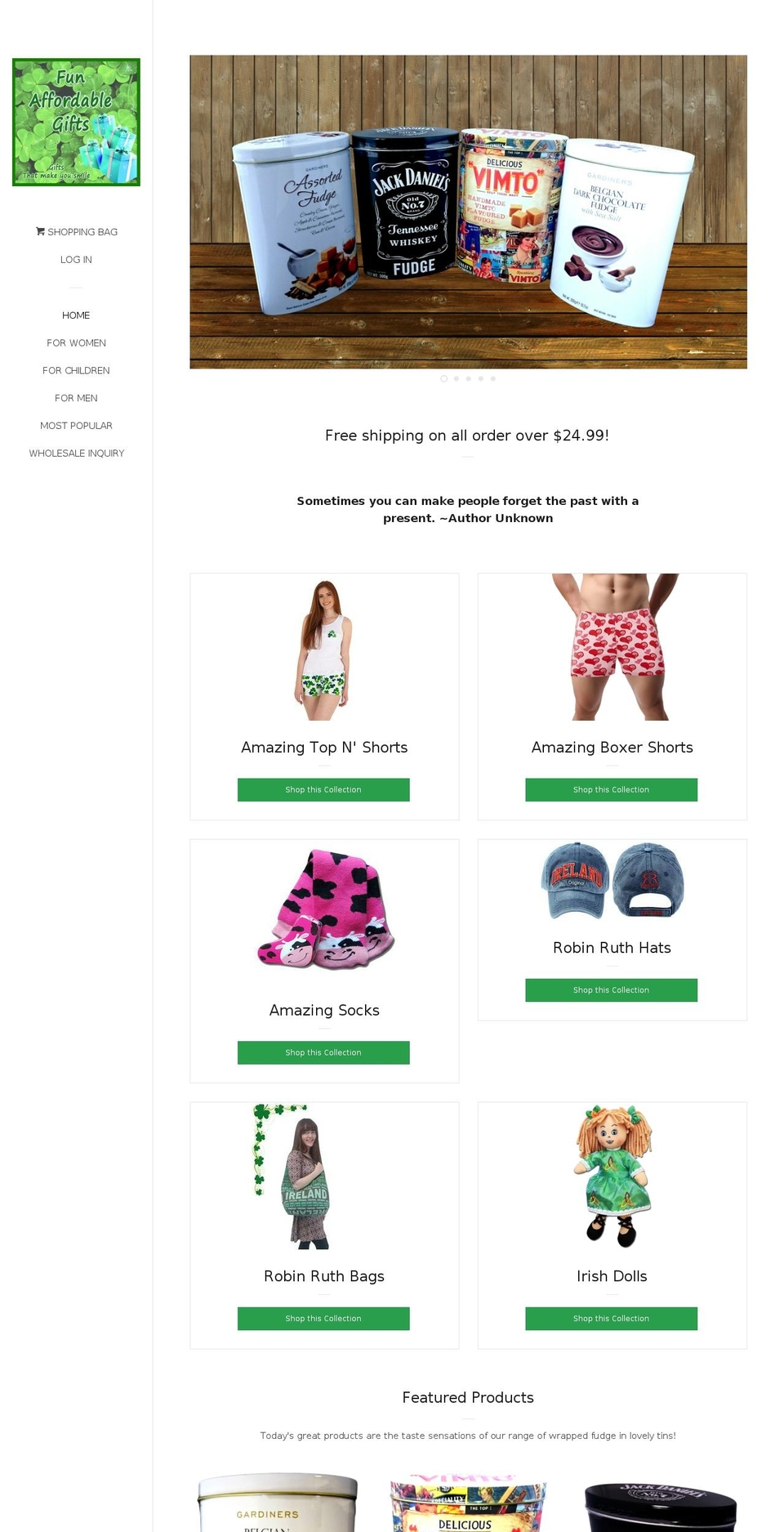 funaffordablegift.com shopify website screenshot
