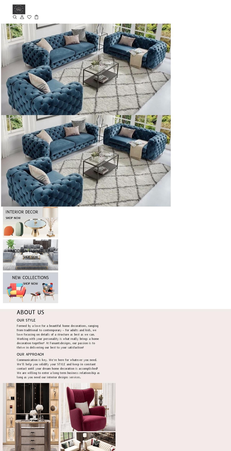 funantsdesigns.com shopify website screenshot