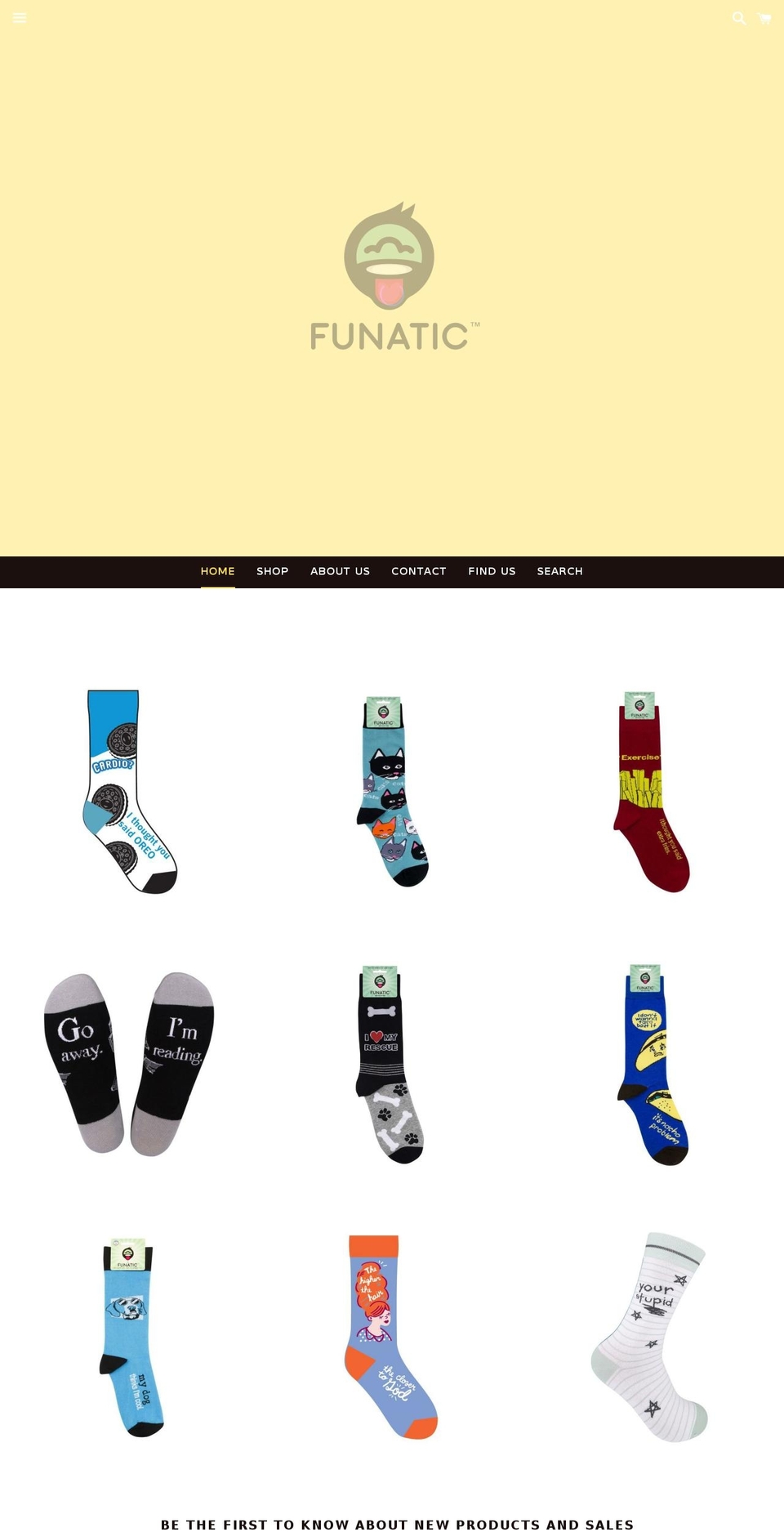 Funatic Theme Shopify theme site example funatic.com