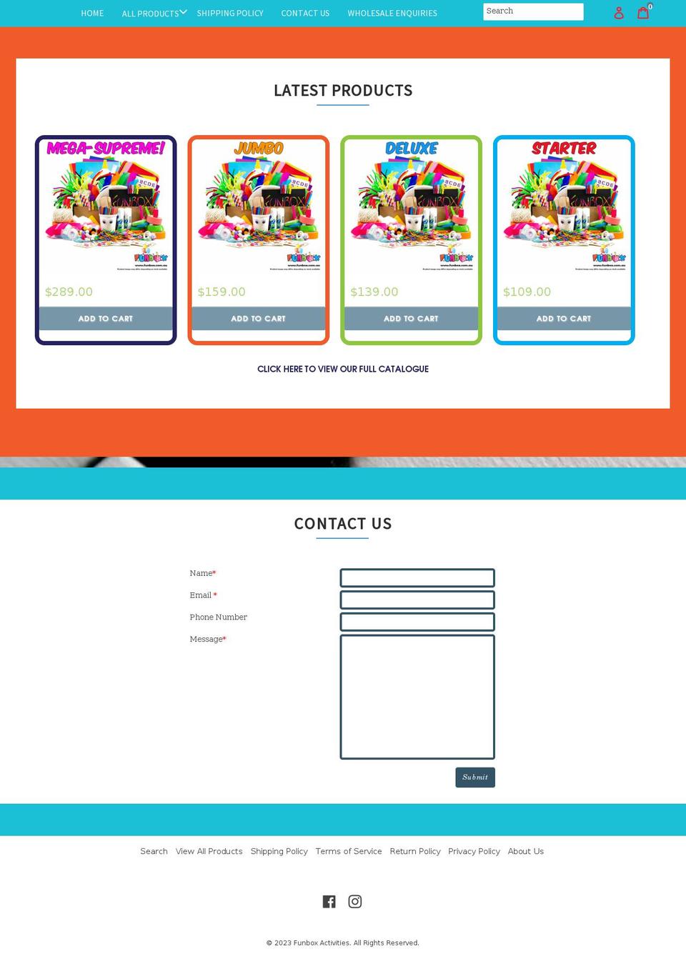funbox.fun shopify website screenshot