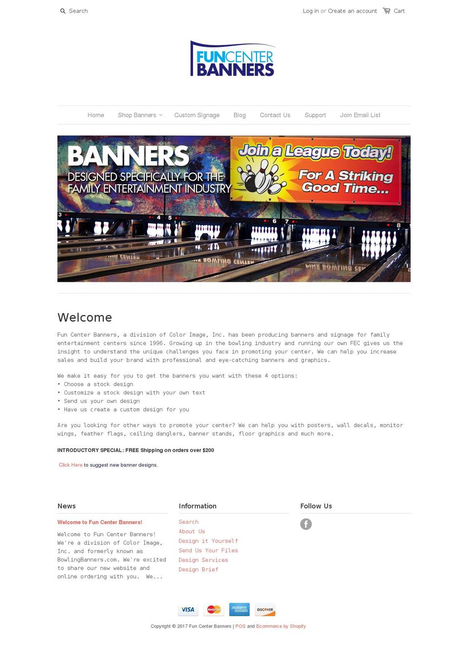 funcenterbanners.com shopify website screenshot