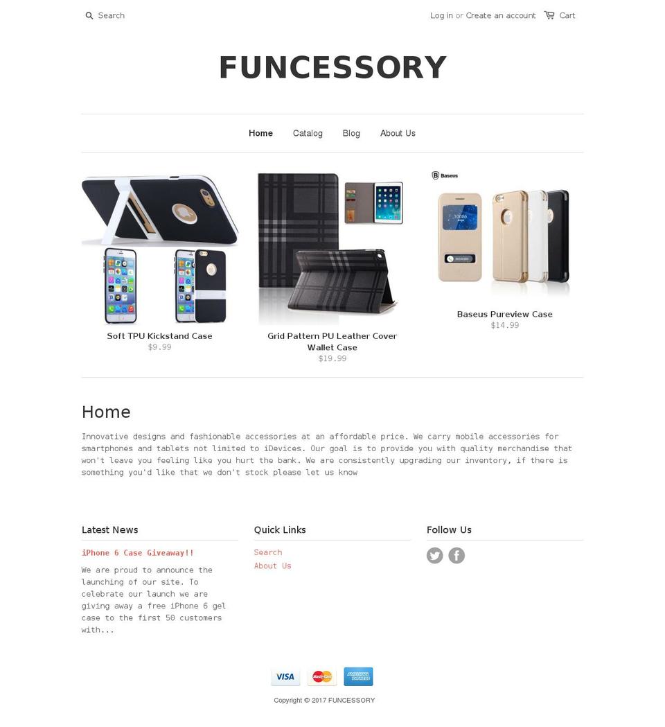 funcessory.com shopify website screenshot