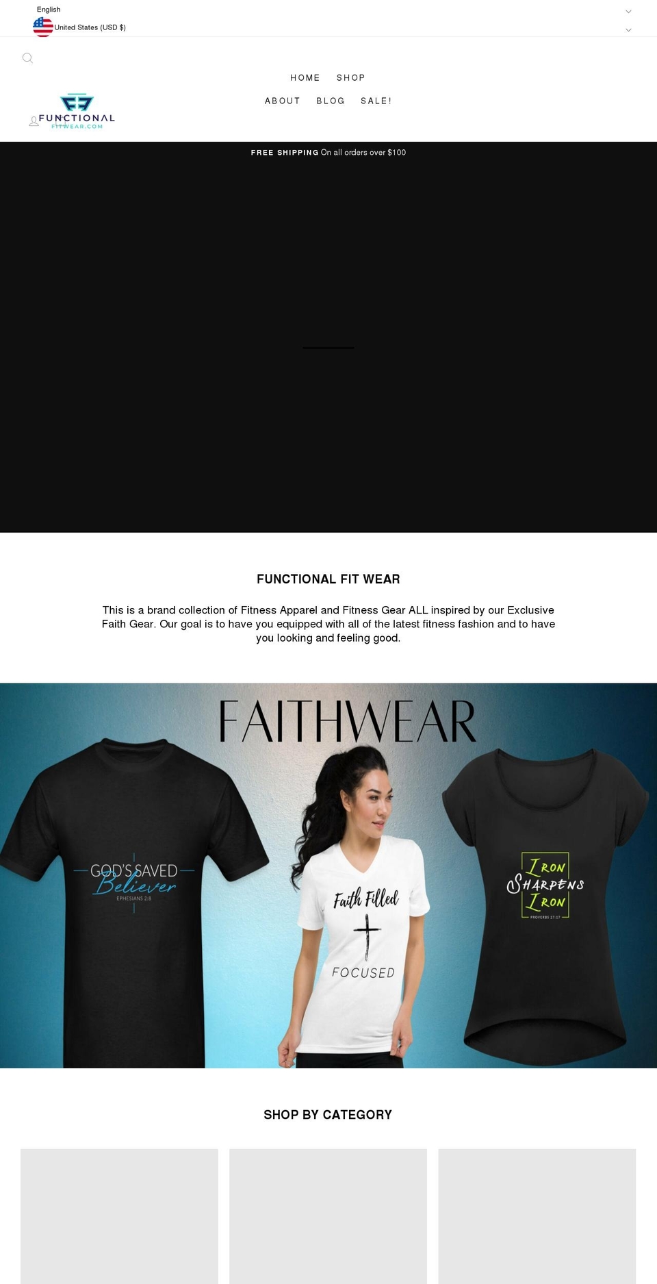 functionalfitwear.com shopify website screenshot