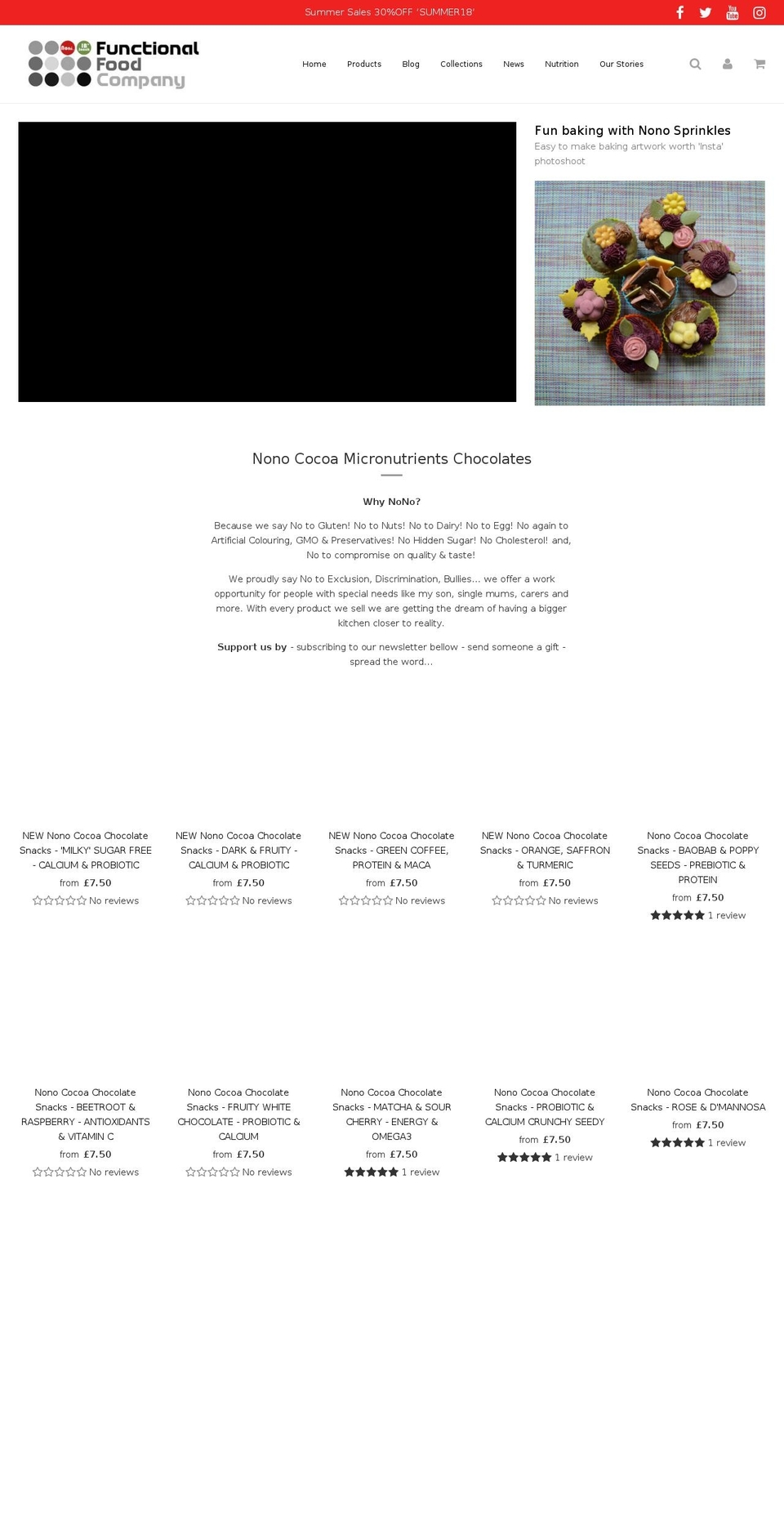 functionalfoodcompany.org shopify website screenshot