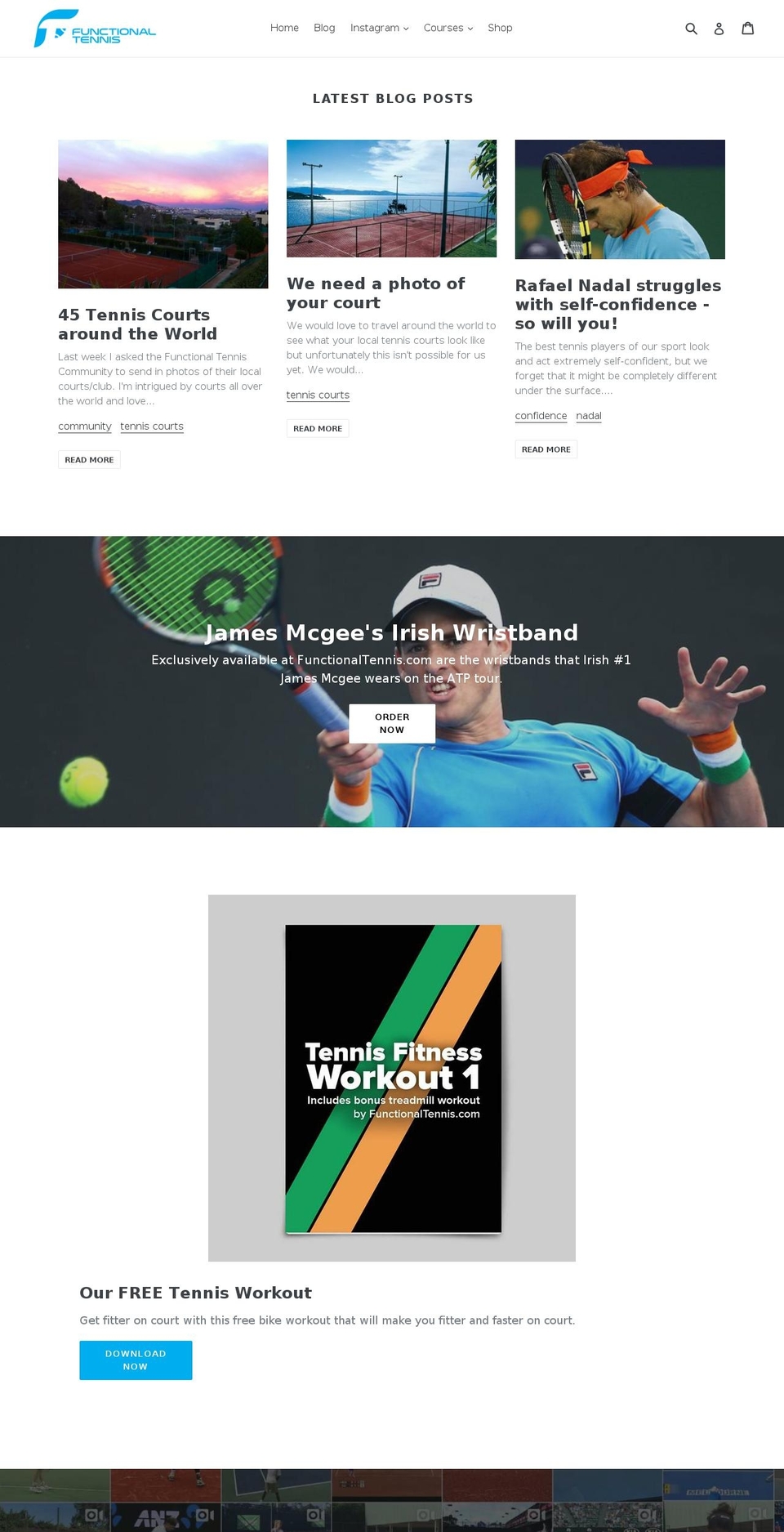 functionaltennis.com shopify website screenshot