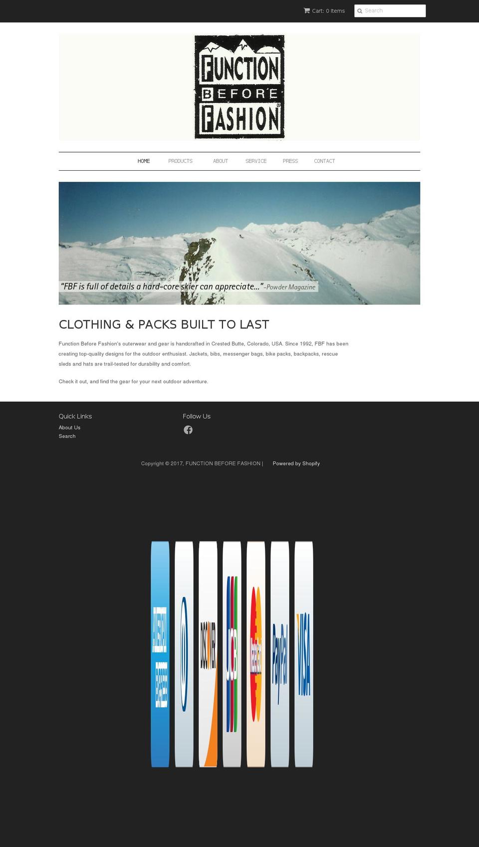 functionbeforefashion.com shopify website screenshot