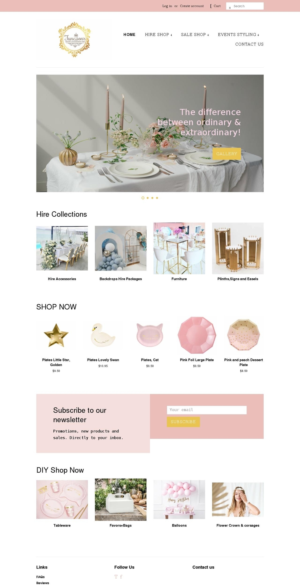 functionsdecor.com.au shopify website screenshot