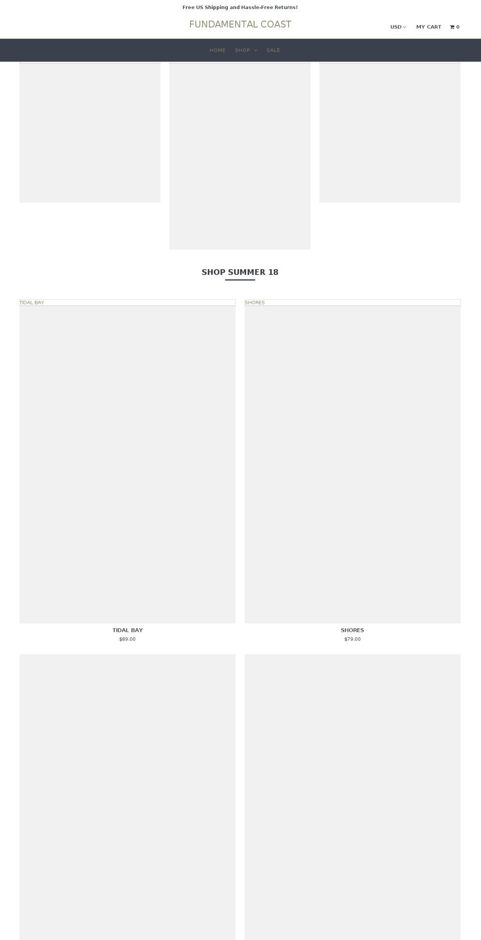 fundamentalcoast.com shopify website screenshot