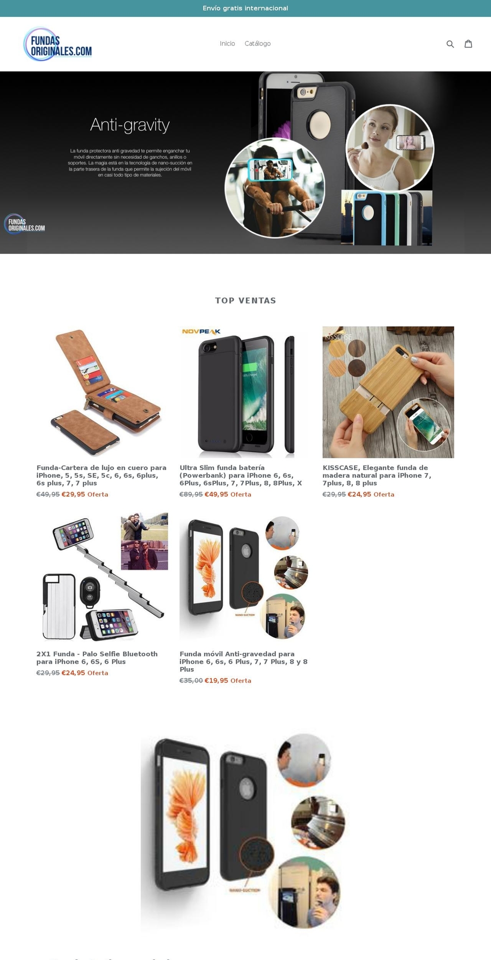 fundasoriginales.com — Shopify storefront screenshot