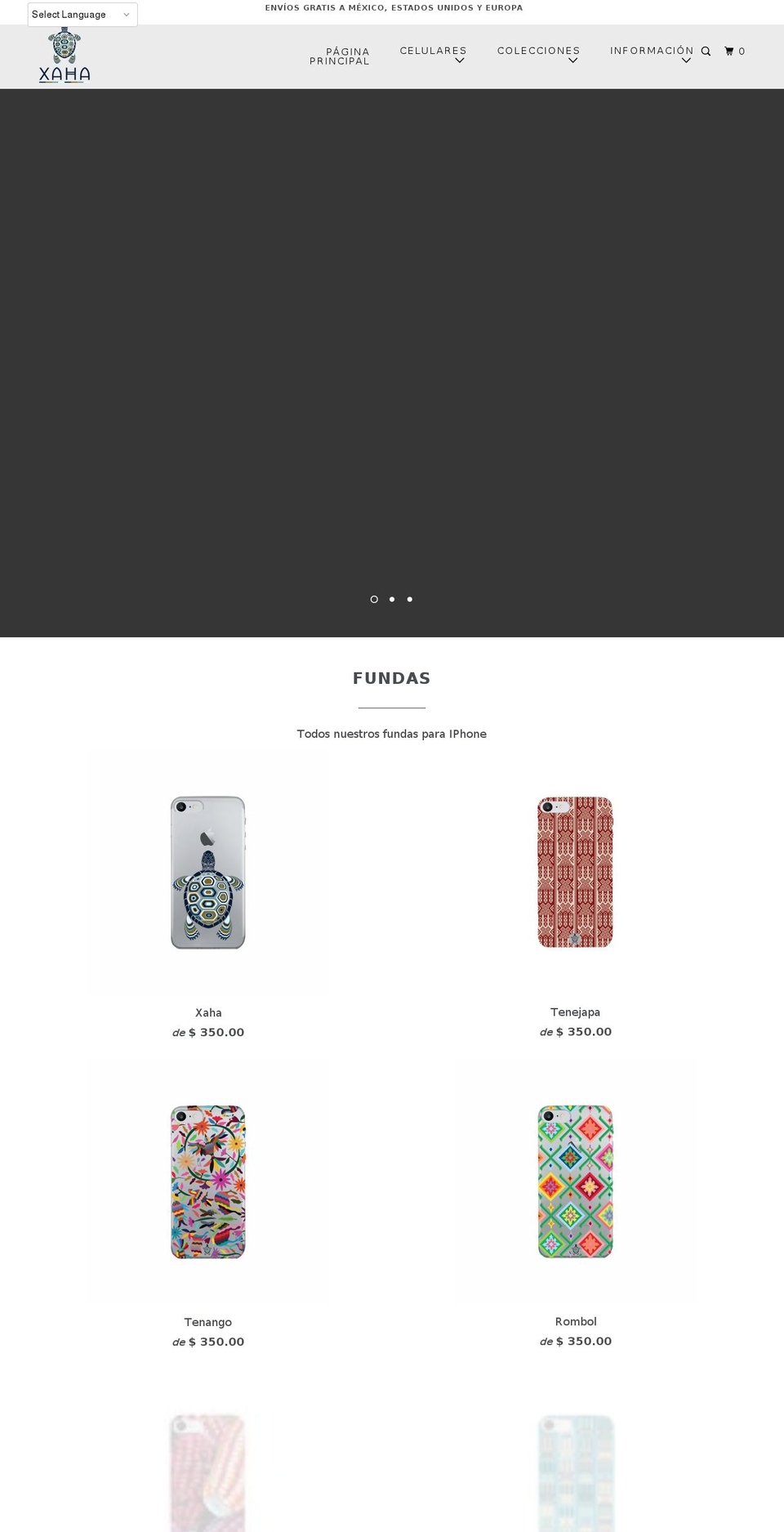 fundasxaha.com — Shopify storefront screenshot