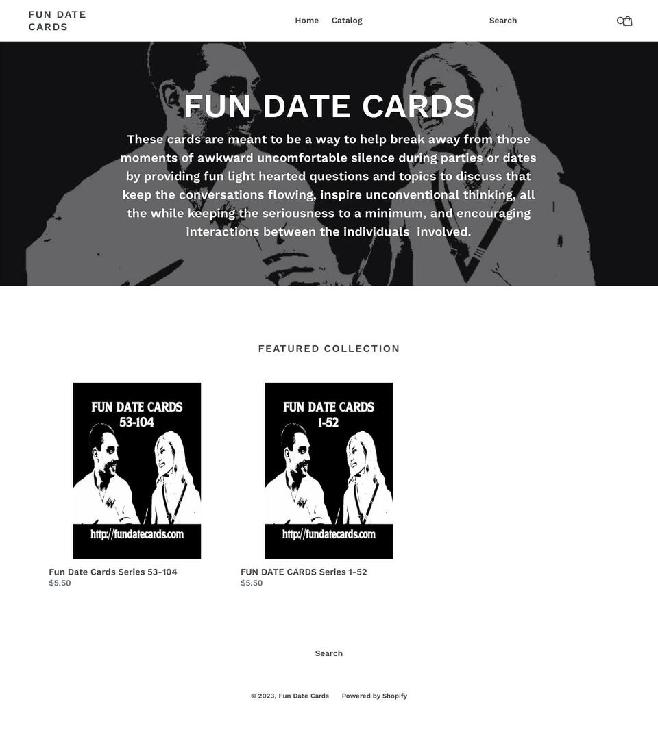 fundatecards.com shopify website screenshot