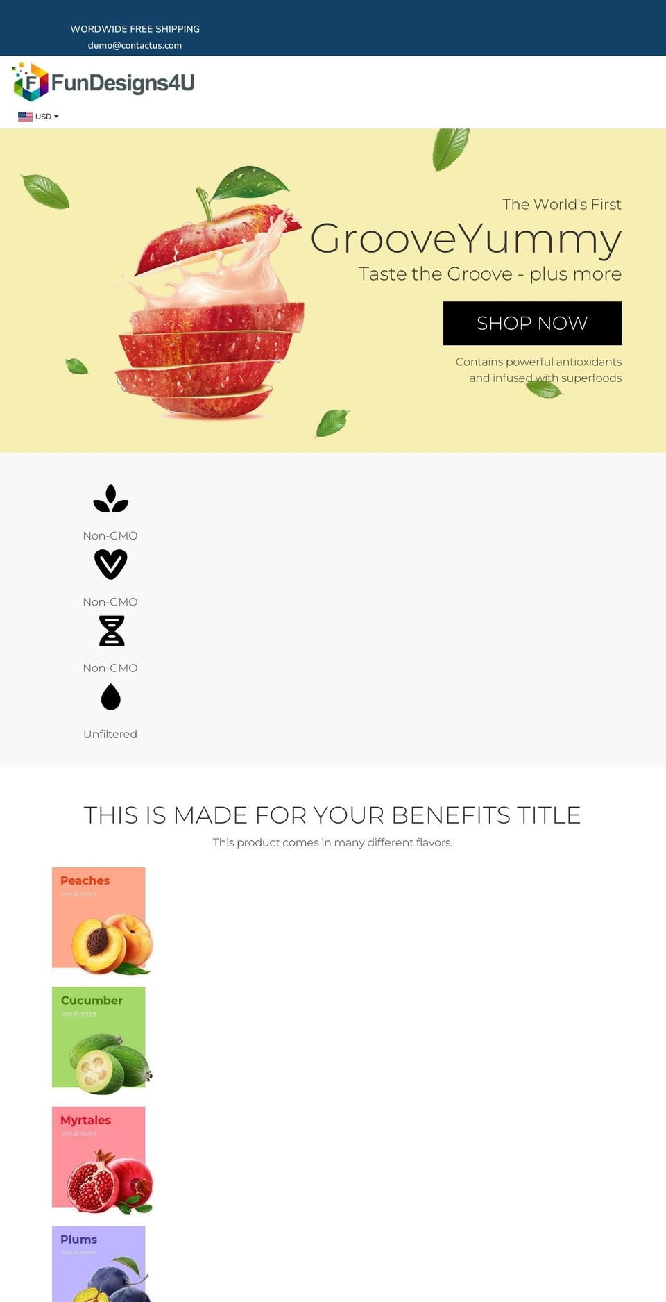fundesigns4u.com — Shopify storefront screenshot