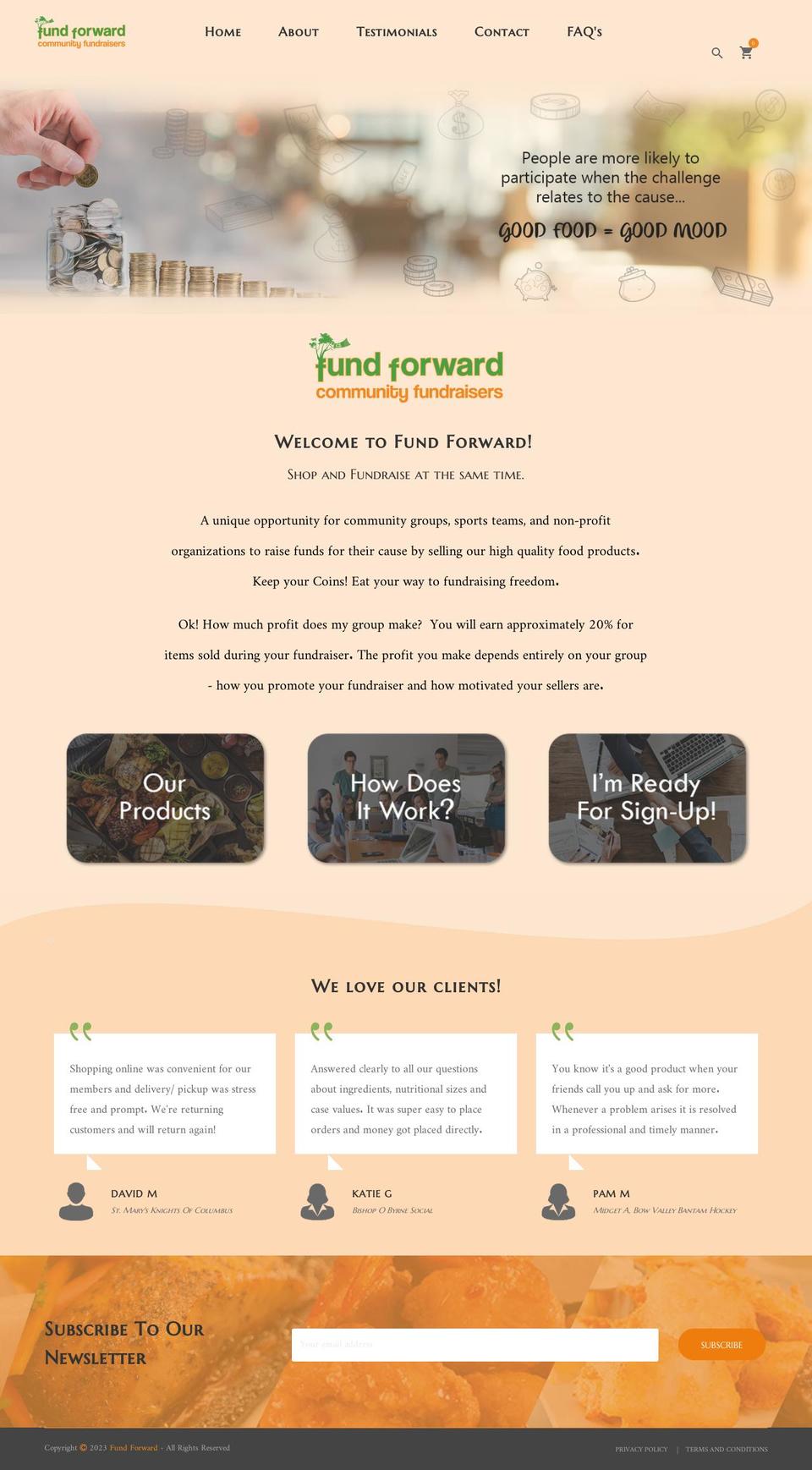 fundforward.ca shopify website screenshot