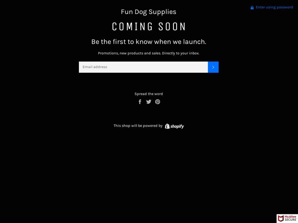 fundogsupplies.com — Shopify storefront screenshot