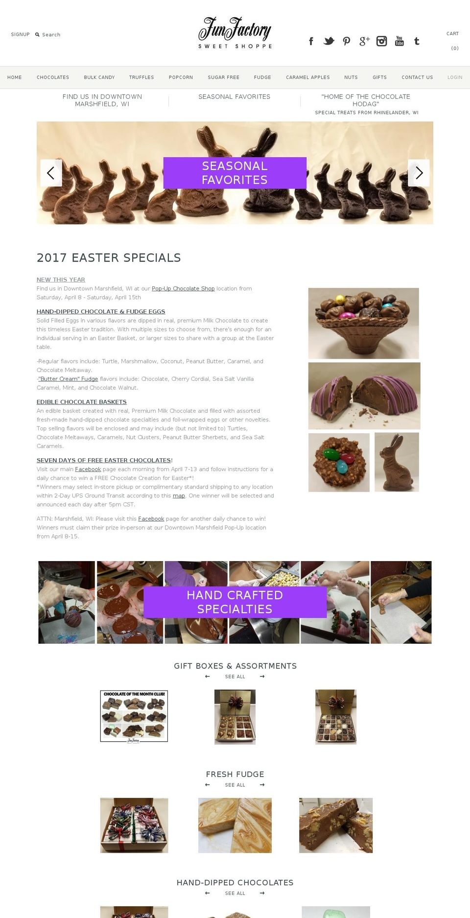 funfactorysweets.com shopify website screenshot