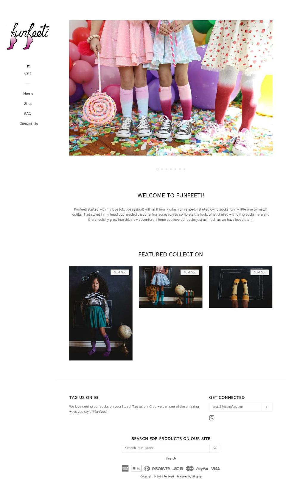 funfeeti.com — Shopify storefront screenshot