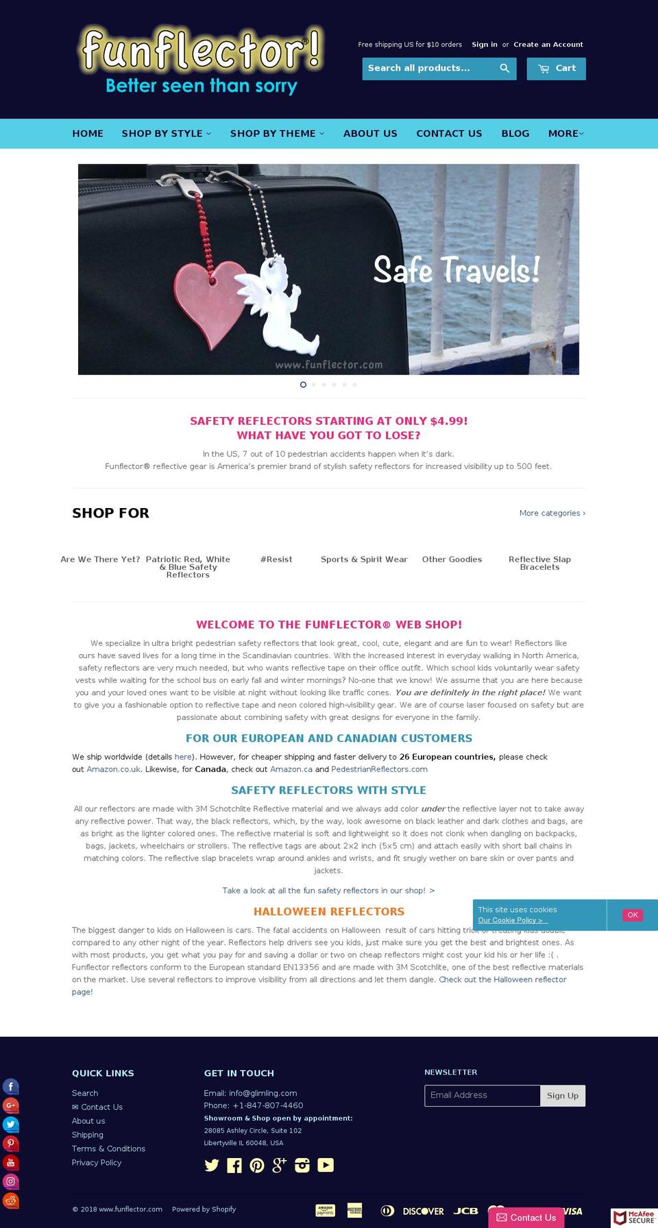 funflectors.com — Shopify storefront screenshot