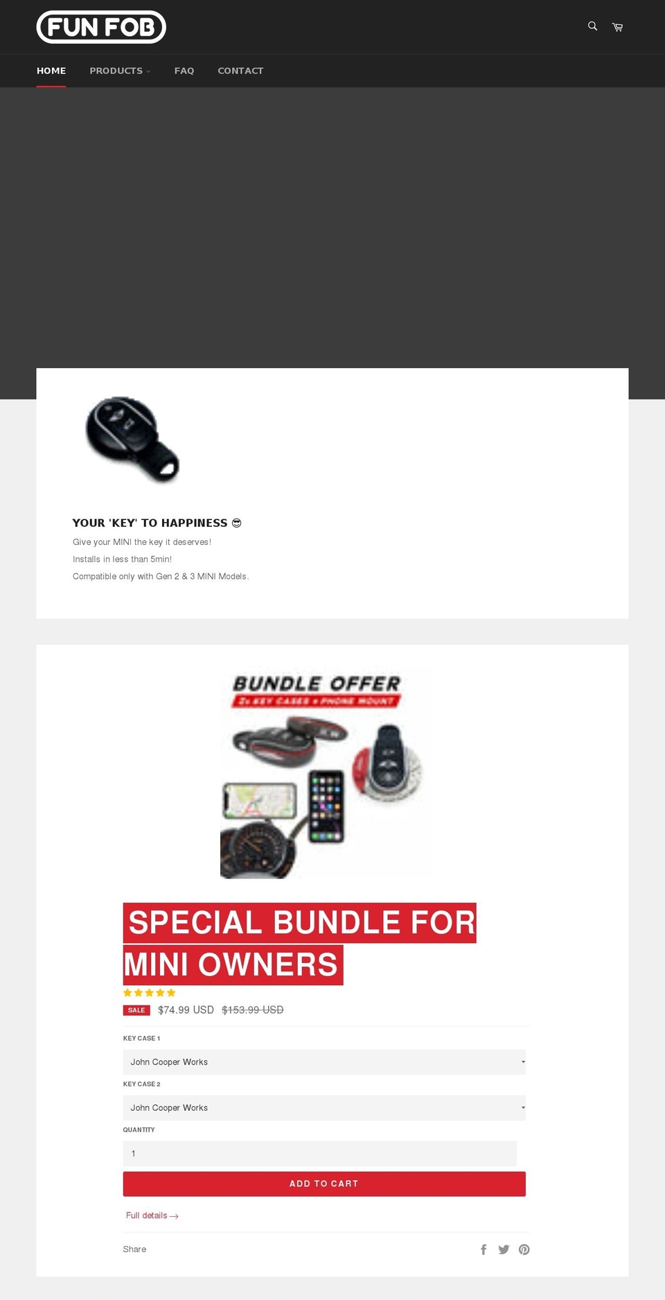 funfob.com shopify website screenshot