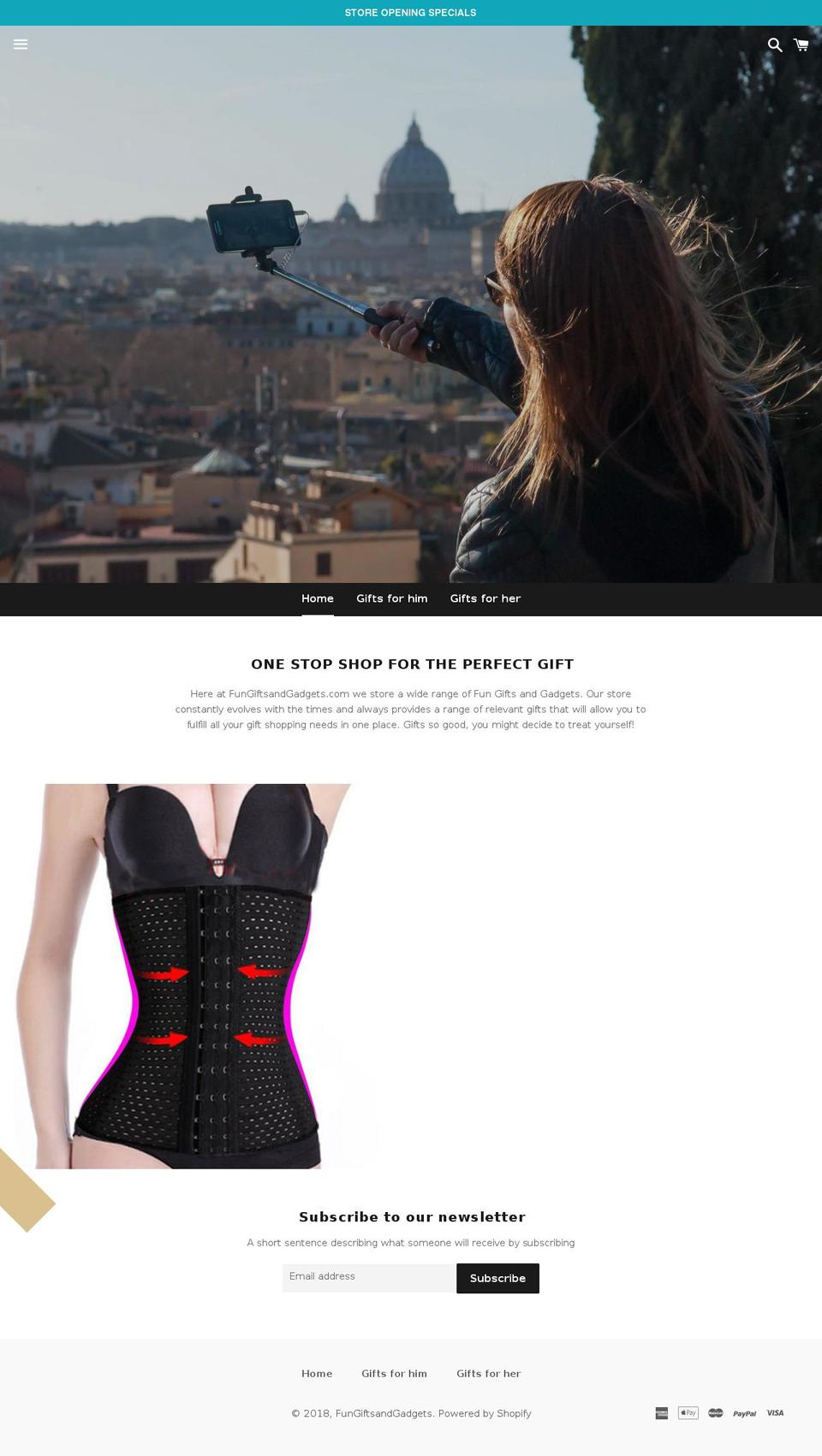 fungiftsandgadgets.com — Shopify storefront screenshot