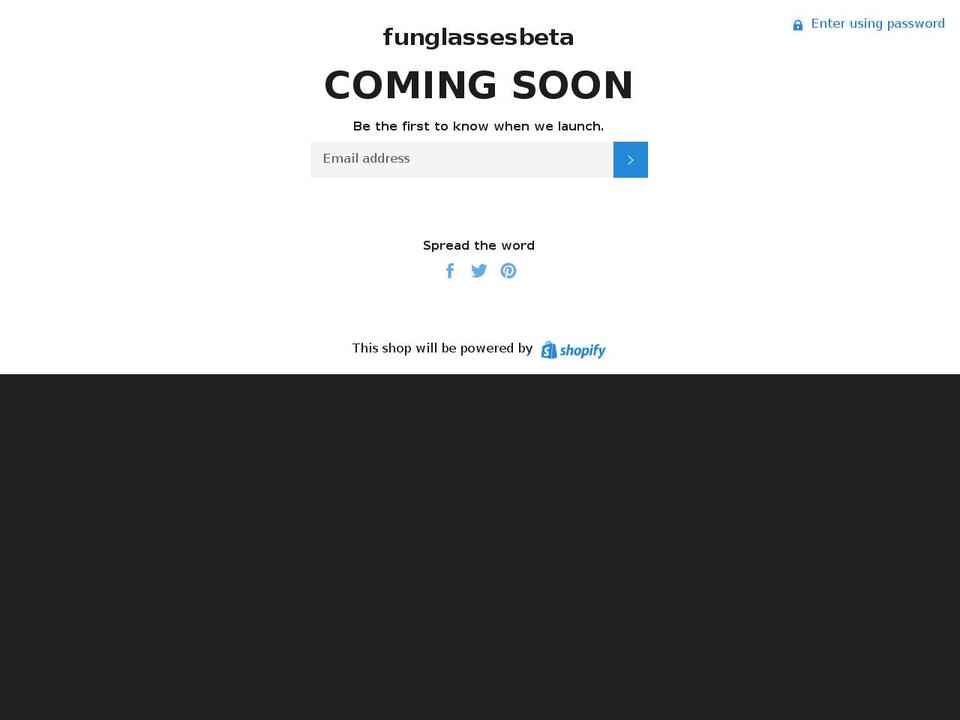 funglasses.com shopify website screenshot