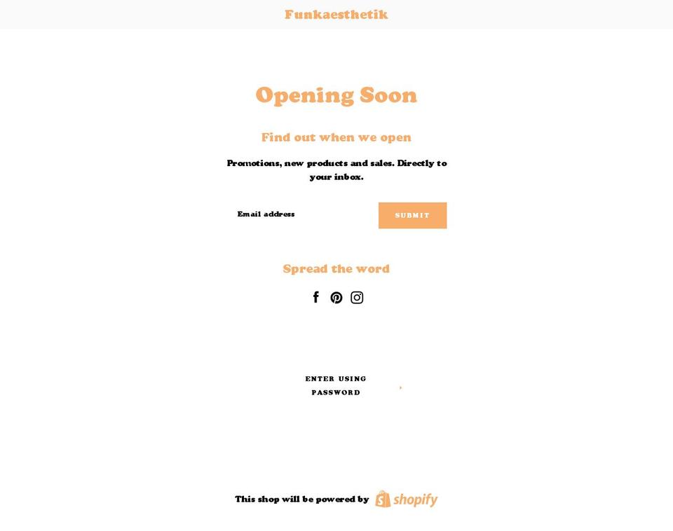 funkaesthetik.com — Shopify storefront screenshot