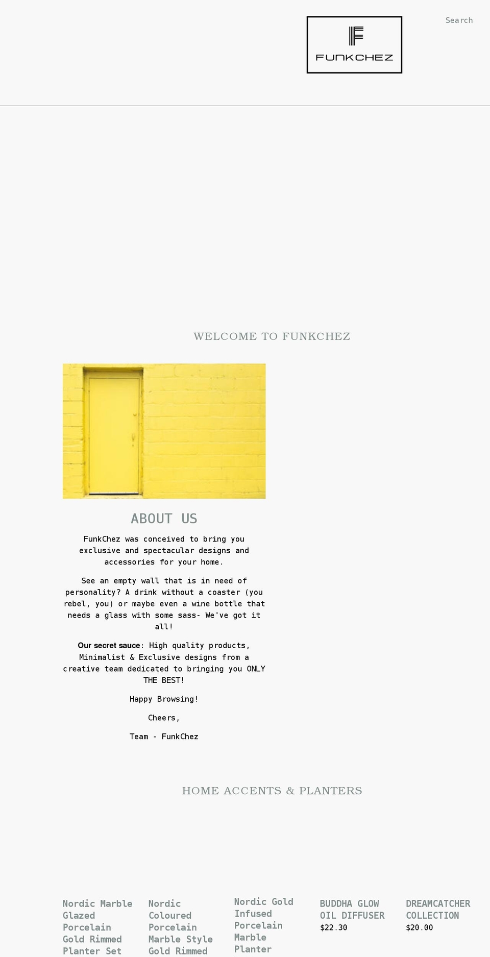 funkchez.com shopify website screenshot