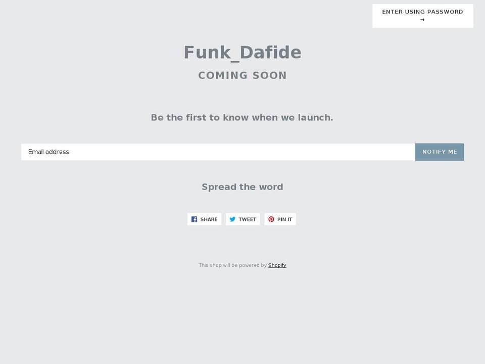 funkdafide.com — Shopify storefront screenshot