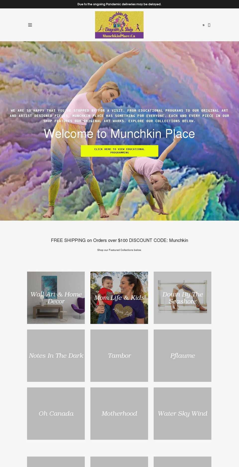 funkidsyoga.com shopify website screenshot