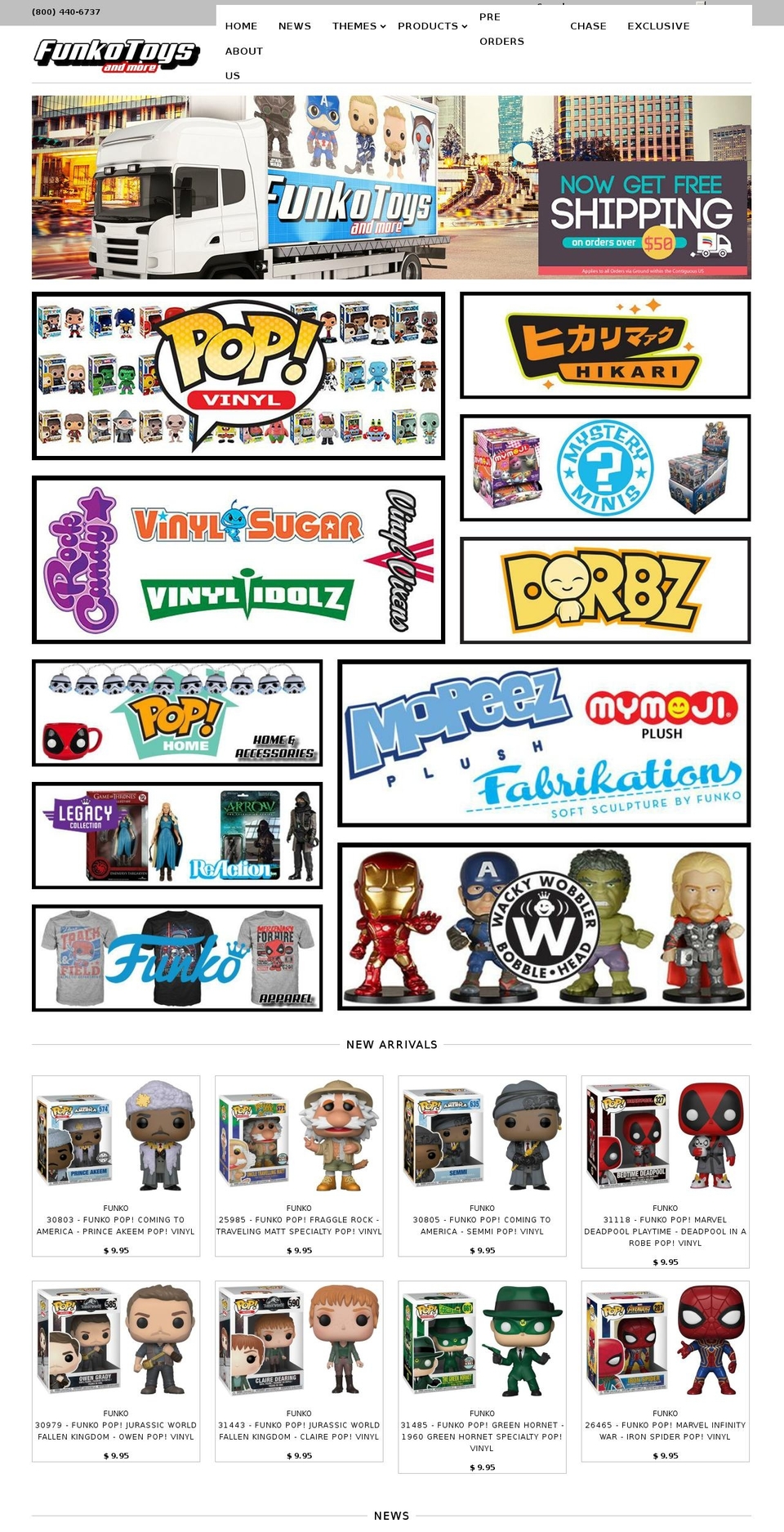 funkotoys.com — Shopify storefront screenshot