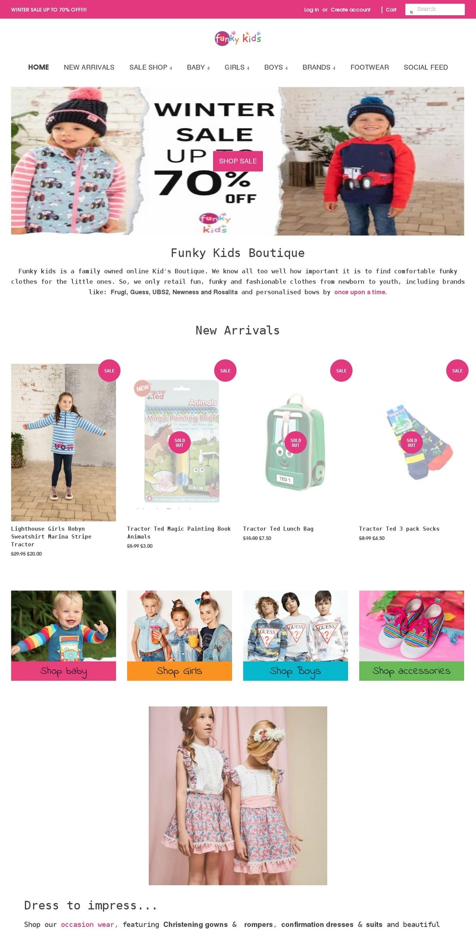 funky-kids.co.uk shopify website screenshot