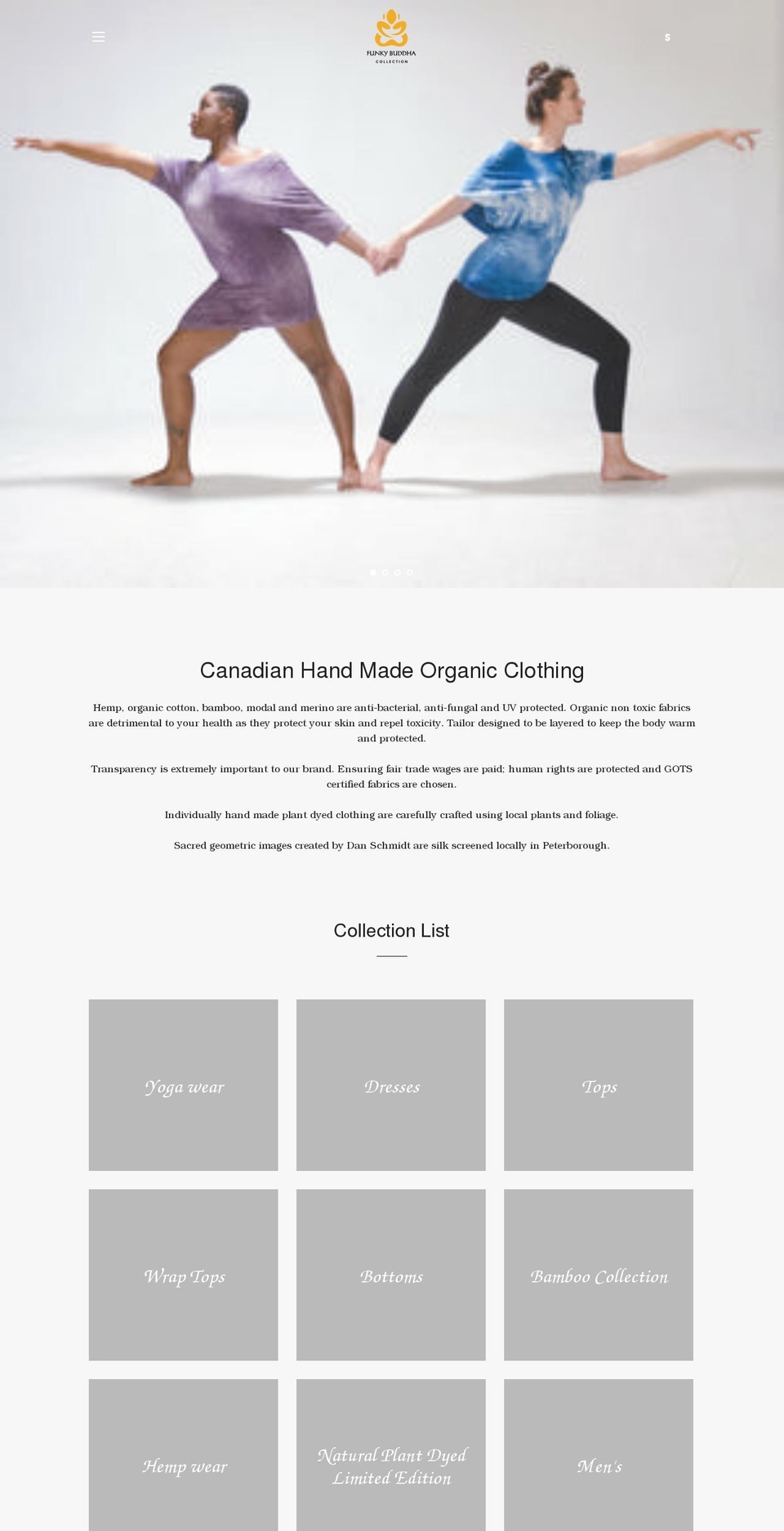 funkybuddhacollection.com shopify website screenshot