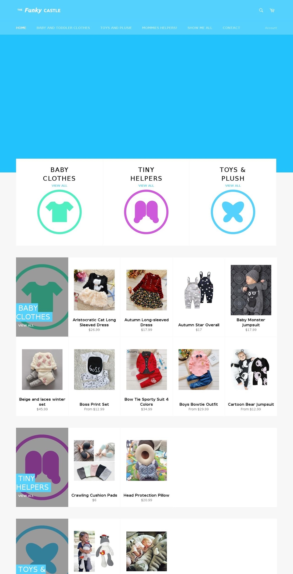 funkycastle.com shopify website screenshot