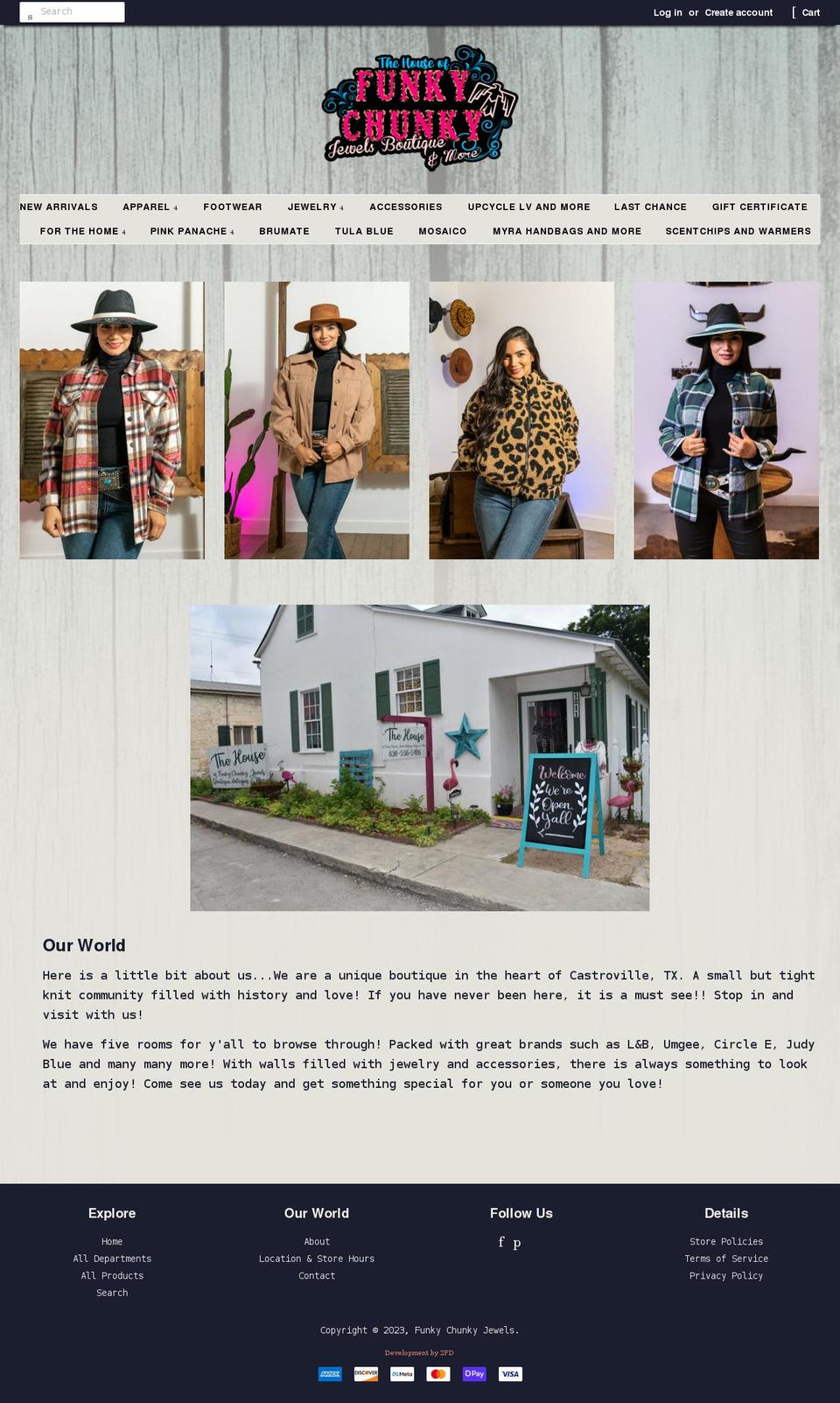 funkychunkyjewelstexas.com — Shopify storefront screenshot