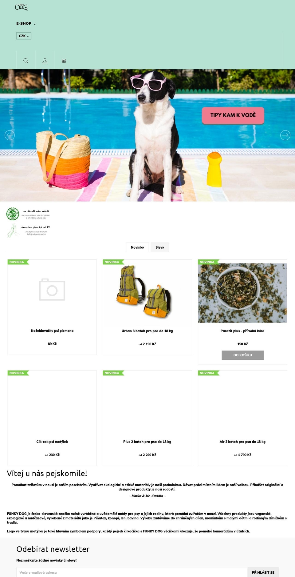 funkydog.eu shopify website screenshot