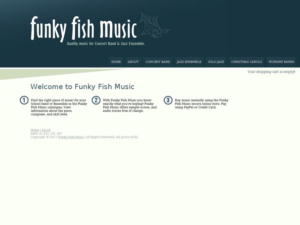 funkyfishmusic.com shopify website screenshot