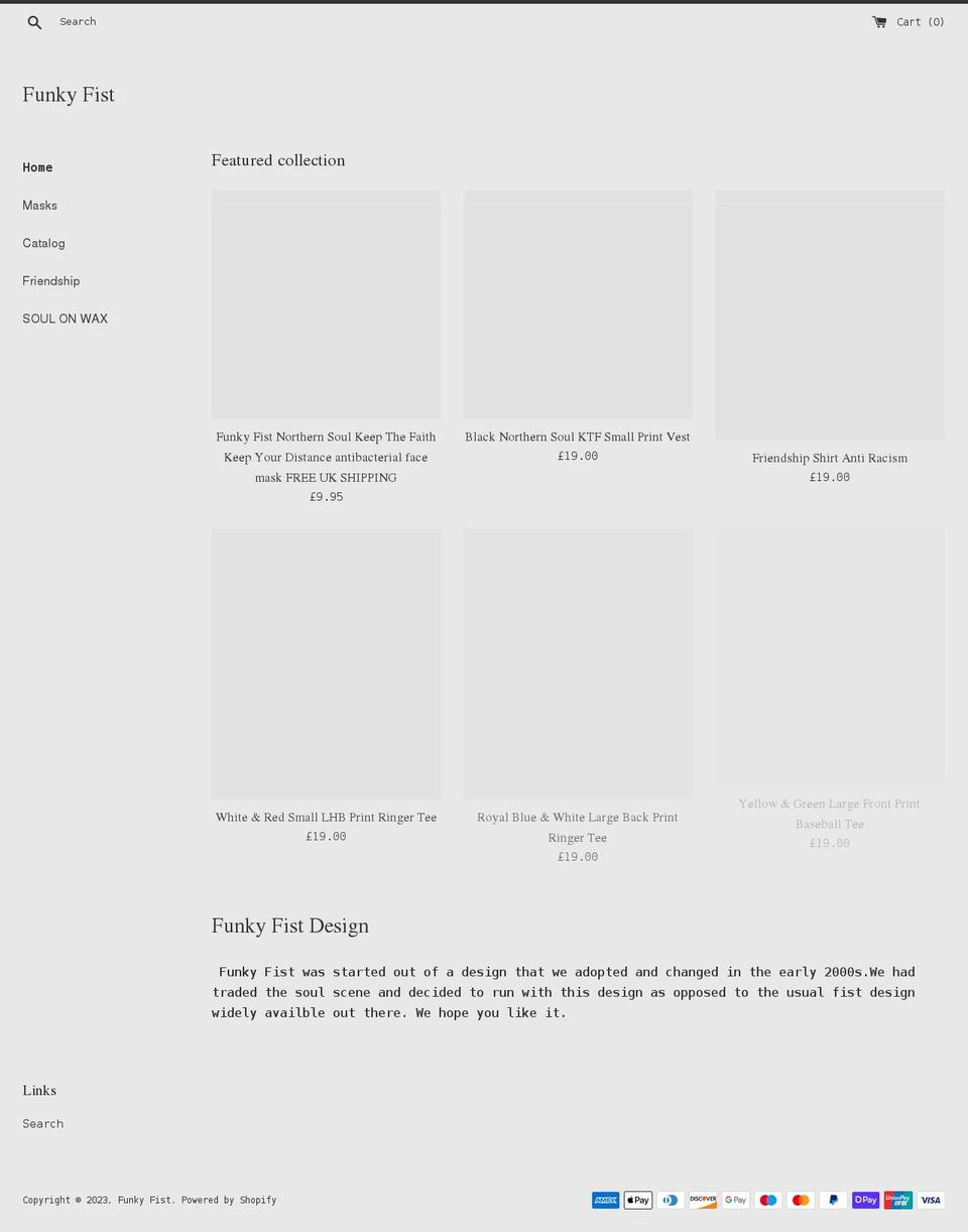 funkyfist.com shopify website screenshot