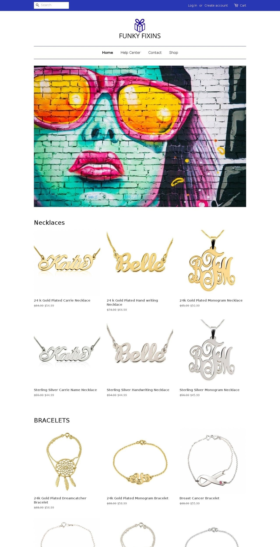 funkyfixins.com shopify website screenshot